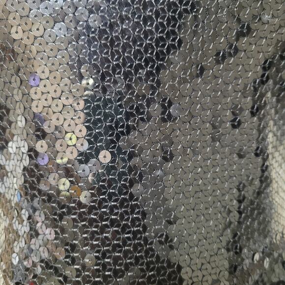 JS Boutique Women's Black Sequin Peplum Blouse Top Sequin Cap Sleeves Small - Picture 5 of 9